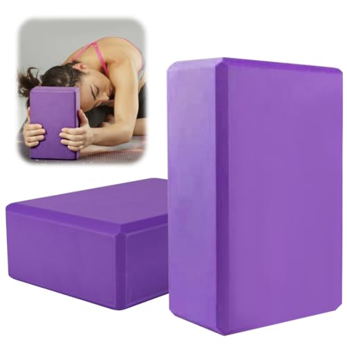 RANJIMA Yoga Block 2er Set, rutschfest Yogablock Perfekte Unterstützung für Anfänger und Fortgeschrittene beim Yoga für Yoga Pilates Training, Hochwertige Yoga Blöcke für Pilates, Meditation, Fitness von RANJIMA