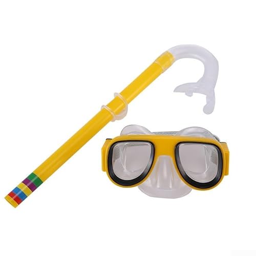 Schnorchel-Set für Kinder, Anti-Beschlag-Schwimmen, Trockenschlauch-Schnorcheln, leicht und bequem (gelb) von RANRAO