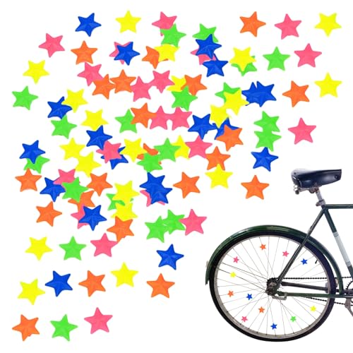 RARWIND 144 Stück Speichenreflektoren Fahrrad Kinder,Fahrradspeichen Dekorationen,Speichenlichter Fahrrad Kinder,Fahrrad Zubehör Kinder für MäDchen und Jungen Speiche Perlen von RARWIND