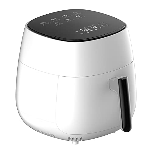 Airfryer, 4L Elektrischer Airfryer Multifunktions-Airfryer ohne Öl LED-Bildschirm Heißluftzirkulation Ofen Smart Kochgerät (Color : White, Size : USA) Ambitioniert von RASOANOA