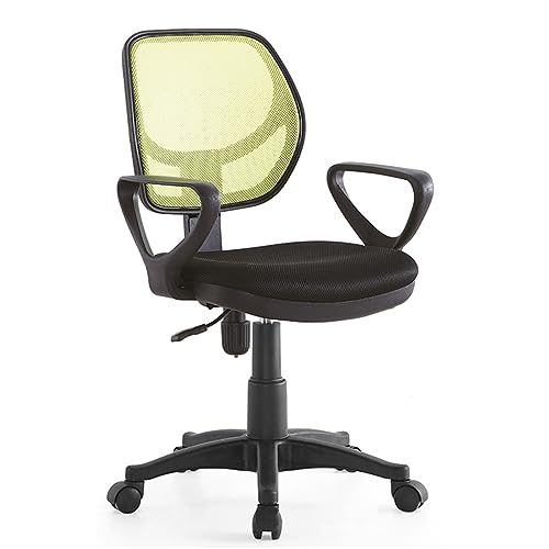 Ergonomischer Schreibtischstuhl für das Home-Office, Schminkstuhl, Netz-Computerstuhl mit Lordosenstütze, Armlehnen, moderner, niedlicher Drehstuhl mit mittlerer Rückenlehne, Chefsessel für Frauen, von RASOANOA