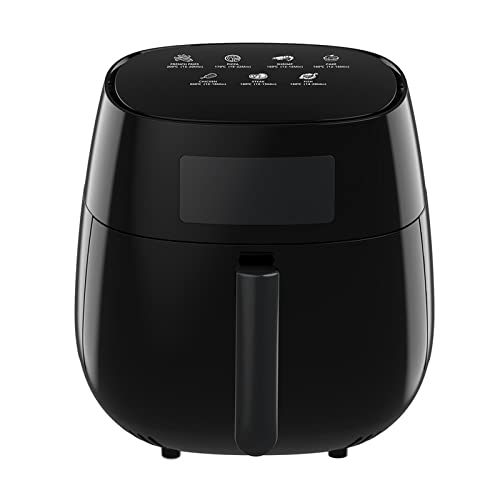 Luftfritteuse, Smart Air Fryer 4L Ofen ohne Öl, digitale Steuerung, multifunktionale Airfryer 360° Backtemperatur 80 bis 200 °C (Farbe: Schwarz, Größe: KR) Ambitioniert von RASOANOA