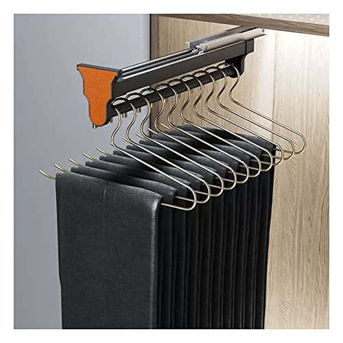 RASOANOA Ausziehbarer Hosenständer, ausziehbare Garderobenstange für den Haushalt, Garderoben-Kleiderständer, geeignet für Zuhause und Hotel (Orange 31,5 x 9,5 cm) Ambitious von RASOANOA