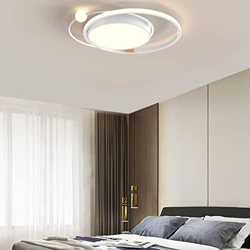 RASOANOA Moderne LED Deckenleuchte Geometrische Formen, Deckenbeleuchtung aus lackiertem Metall, für Wohnzimmer, Schlafzimmer, Flur, Warmweiß, 50 cm/19,6 Zoll Ambitious von RASOANOA