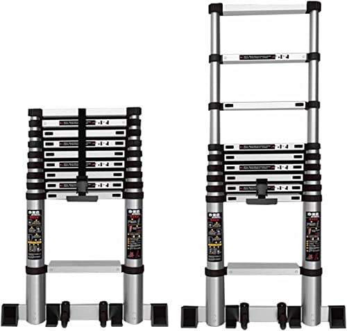 RASOANOA Teleskopleiter, Teleskop-Auszug, tragbar – Collap Home Dachzelt-Teleskopleiter 15,5 Fuß/16,5 Fuß/20 Fuß/24 Fuß, Hochleistungs-Teleskop-Auszugsleitern mit Stabilisator B Ambitious von RASOANOA
