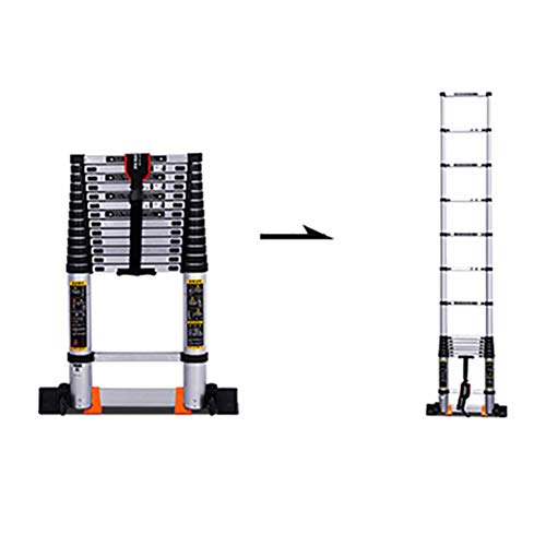 RASOANOA Teleskopleitern Mehrzweck-Ausziehleiter Teleskopleiter Teleskop-Ausziehleiter Teleskop-Ausziehleiter Klappbare, Mehrzweck-Aluminium-Anlegeleiter für Bauarbeiten Ambitious von RASOANOA