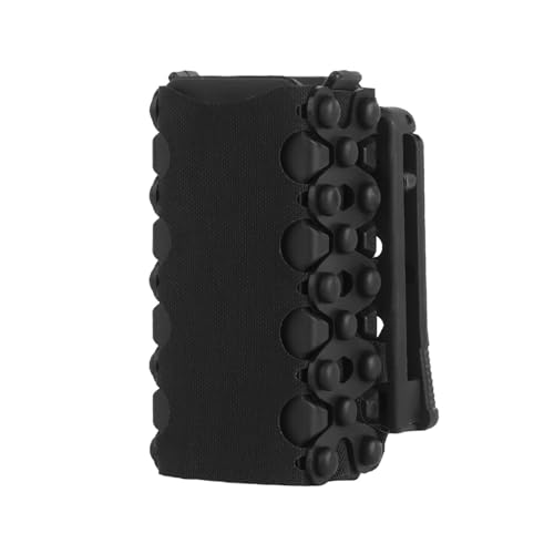 Taktische MOLLE-Magazintasche, 9 mm Multifunktionales Anpassbares Magazinholster, Magazintasche mit Öffnung Von Oben(Blk) von RASPIO