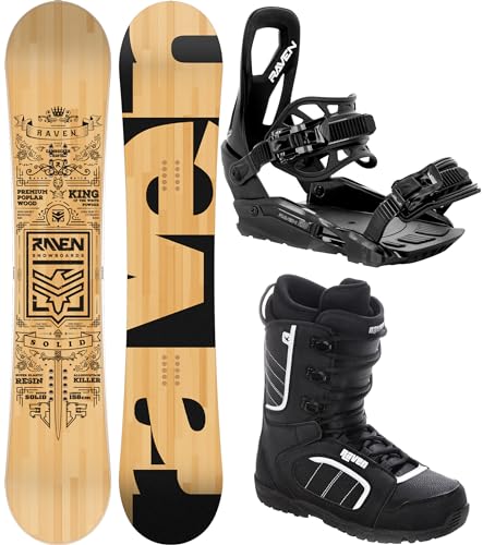 RAVEN Snowboard Set: Snowboard Solid + Bindung s230 Black + Boots Target (146cm + s230 S/M + Target 40) von RAVEN