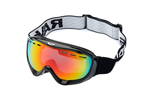 RAVS Skibrille Schneebrille Snowboardbrille Schutzbrille Antibeschlag Helmkompatibel von RAVS