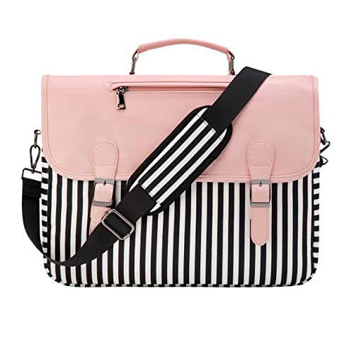 RAVUO Laptoptasche Damen, Wasserabweisend Lehrertasche 15,6 zoll Laptop Messenger Bag Elegant Aktentasche Arbeitstasche für Büro Reisen Rose RAVUO Laptoptasche Damen, Wasserabweisend Lehrertasche 15,6 zoll Laptop Messenger Bag Elegant Aktentasche Arbeitstasche für Büro Reisen Rose von RAVUO