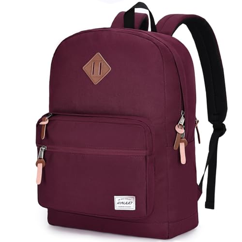 RAVUO Rucksack Damen, Wasserdicht Schulrucksack Teenager 15.6 Zoll Laptop Rucksack Schultasche Backpack Women Casual Daypacks für Reise Arbeit Burgund RAVUO Rucksack Damen, Wasserdicht Schulrucksack Teenager 15.6 Zoll Laptop Rucksack Schultasche Backpack Women Casual Daypacks für Reise Arbeit Burgund von RAVUO