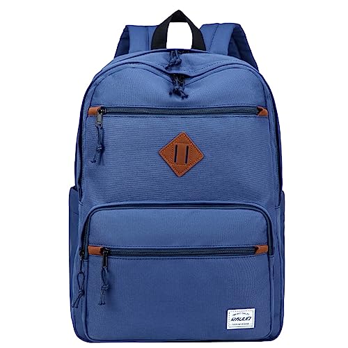 RAVUO Rucksack Herren, 15,6 Zoll Laptop Rucksack Damen Herren Wasserbeständig Schulrucksack Teenager Jungen und Mädchen,Blau von RAVUO