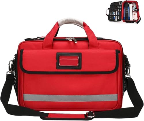 RAYACO wasserdichte flammhemmende medizinische Rucksack Rettungs-Kit Erste-Hilfe-Kit, für Sport Haus Auto Büro Camping und Wandern(Red) von RAYACO