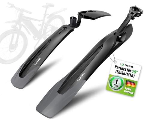 RBRL Fahrrad Schutzblech Set 29 Zoll - Universal Fahrradschutzblech, Vergrößertes und Verbreitertes Design，Steckschutzblech für E-Bike, MTB, Fahrrad, Mountainbike von RBRL