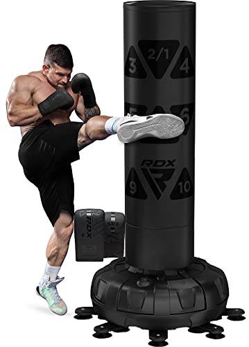 RDX 6FT 330LB Boxsack Stehend Erwachsene, Trainingshandschuhe und Überzug Set XXL Freistehender Standboxsack Boxing mit Saugfuß Freestanding Punch Bag für MMA Kickboxen Kampfsport Boxpartner Muay Thai RDX 6FT 330LB Boxsack Stehend Erwachsene, Trainingshandschuhe und Überzug Set XXL Freistehender Standboxsack Boxing mit Saugfuß Freestanding Punch Bag für MMA Kickboxen Kampfsport Boxpartner Muay Thai von RDX