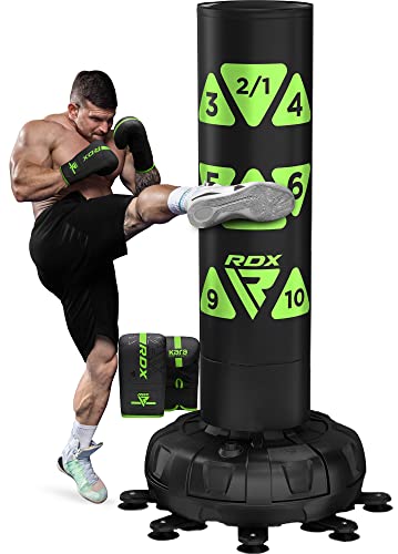 RDX 6FT 330LB Boxsack Stehend Erwachsene, Trainingshandschuhe und Überzug Set XXL Freistehender Standboxsack Boxing mit Saugfuß Freestanding Punch Bag für MMA Kickboxen Kampfsport Boxpartner Muay Thai RDX 6FT 330LB Boxsack Stehend Erwachsene, Trainingshandschuhe und Überzug Set XXL Freistehender Standboxsack Boxing mit Saugfuß Freestanding Punch Bag für MMA Kickboxen Kampfsport Boxpartner Muay Thai von RDX