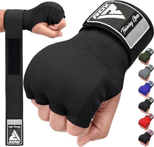 RDX Gel Innenhandschuhe Boxen MMA Muay Thai Training, Elastisch Boxbandagen 75cm Lang Handgelenkbandagen, Kampfsport Sparring Handbandagen Inner Boxing Gloves Punchingbälle Punchinghandschuhe von RDX