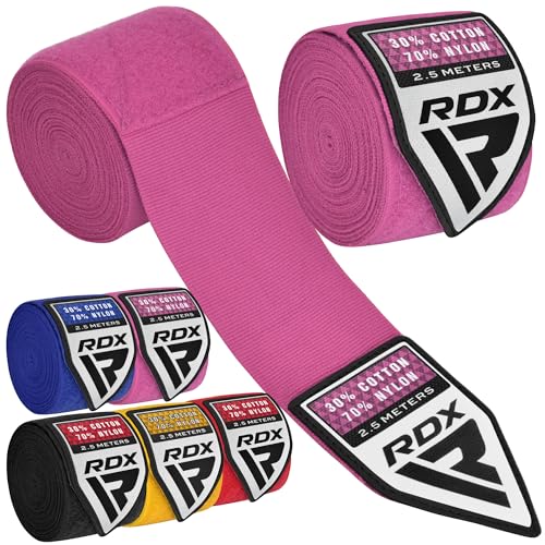 RDX Boxbandagen Kinder 2.5M, Innenhandschuhe Boxen Elastisch Handbandagen Mit Daumenschlaufe für MMA Muay Thai Kickboxen Thaiboxen Boxsack Punchingbälle Sparring Training Boxbandage, Boxing Hand Wraps von RDX