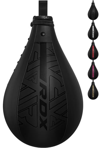 RDX Boxbirne Maya Hide Leder Set, Speedball Hängend, Punchingball Boxing Speed Bag, Geschwindigkeit Ball Boxen Training Trainingsgeräte Gym Fitness RDX Boxbirne Maya Hide Leder Set, Speedball Hängend, Punchingball Boxing Speed Bag, Geschwindigkeit Ball Boxen Training Trainingsgeräte Gym Fitness von RDX