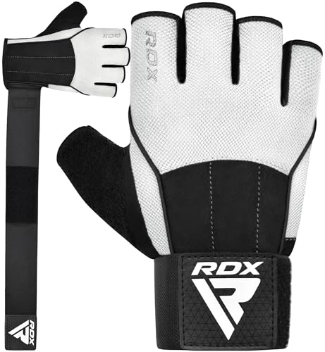 RDX Fitness Handschuhe, Trainingshandschuhe mit 3 Handgelenk-Stabilisierungsplatten, 15 Zoll Langer Riemen Non-Slip Handflächenschutz, Sporthandschuhe für Gym Gewichtheben, Powerlifting, Herren Damen RDX Fitness Handschuhe, Trainingshandschuhe mit 3 Handgelenk-Stabilisierungsplatten, 15 Zoll Langer Riemen Non-Slip Handflächenschutz, Sporthandschuhe für Gym Gewichtheben, Powerlifting, Herren Damen von RDX