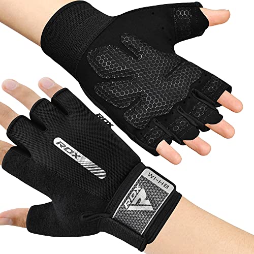 RDX Fitness Handschuhe Damen Herren, Anti-Rutsch Gewichtheben Workout Gym Gloves Krafttraining Trainingshandschuhe, Exercise Weightlifting Bodybuilding Sporthandschuhe Grip, Kraftsport Powerlifting von RDX