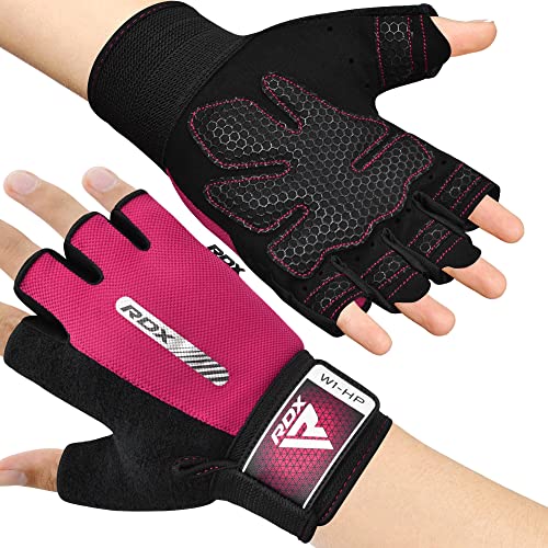 RDX Fitness Handschuhe Damen Herren, Anti-Rutsch Gewichtheben Workout Gym Gloves Krafttraining Trainingshandschuhe, Exercise Weightlifting Bodybuilding Sporthandschuhe Grip, Kraftsport Powerlifting von RDX