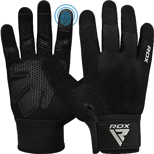 RDX Fitness Handschuhe Vollfinger Damen Herren, Gewichtheben Touchscreen Trainingshandschuhe, Bodybuilding Krafttraining Workout Gym Weight Lifting Gloves Powerlifting Kraftsport Griff Radfahren Sport von RDX