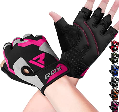 RDX Fitness Handschuhe Damen Herren, Gewichtheben Trainingshandschuhe Krafttraining, rutschfest Gym Bodybuilding Workout Weight Lifting Gloves, Kraftsport Klimmzüge Workout, Powerlifting Radfahren von RDX