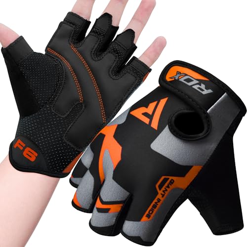 RDX Fitness Handschuhe Damen Herren, Gewichtheben Trainingshandschuhe Krafttraining, rutschfest Gym Bodybuilding Workout Weight Lifting Gloves, Kraftsport Klimmzüge Workout, Powerlifting Radfahren von RDX