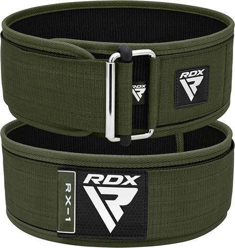 RDX 4” Gewichthebergürtel, Auto-Lock Trainingsgürtel, Powerlifting Krafttraining Bodybuilding Fitness Gürtel, Gepolstert Gewichtheben Gym Weight Lifting Belt, Männer Damen Kreuzheben Workout von RDX