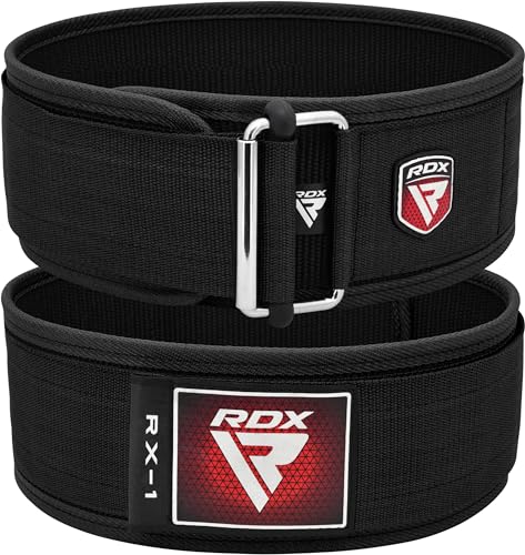 RDX 4” Gewichthebergürtel, Auto-Lock Trainingsgürtel, Powerlifting Krafttraining Bodybuilding Fitness Gürtel, Gepolstert Gewichtheben Gym Weight Lifting Belt, Männer Damen Kreuzheben Workout von RDX