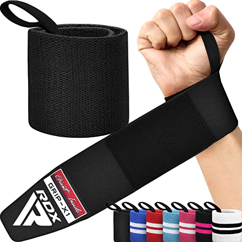 RDX Handgelenk Bandagen Fitness Kraftsport, Genehmigt IPL USPA, 45cm Gym Bandage Wrist Wraps Straps, Handgelenkstütze Handgelenksbandagen Krafttraining Weightlifting Zubehör Herren Damen Zughilfen von RDX