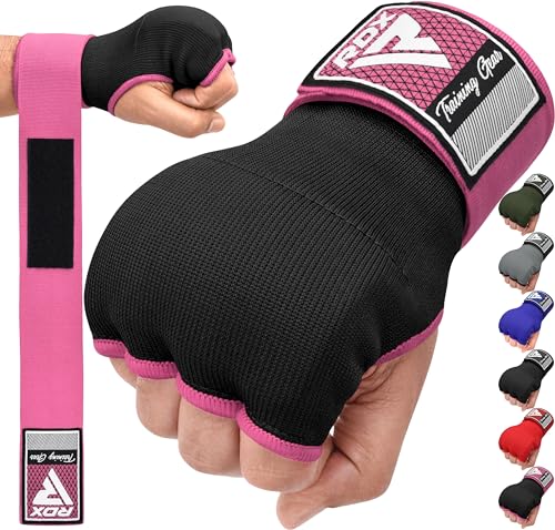 RDX Gel Innenhandschuhe Boxen MMA Muay Thai Training, Elastisch Boxbandagen 75cm Lang Handgelenkbandagen, Kampfsport Sparring Handbandagen Inner Boxing Gloves Punchingbälle Punchinghandschuhe von RDX