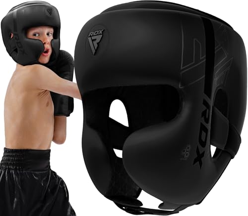 RDX Kinder Boxen Kopfschutz für Kickboxen, Kampfsport, MMA Training, Maya Hide Leder Kara Sparring Thaiboxen Kopfschützer, Boxhelm Krav MAGA Muay Thai, Karate und Taekwondo Fitnessstudio Headgear RDX Kinder Boxen Kopfschutz für Kickboxen, Kampfsport, MMA Training, Maya Hide Leder Kara Sparring Thaiboxen Kopfschützer, Boxhelm Krav MAGA Muay Thai, Karate und Taekwondo Fitnessstudio Headgear von RDX