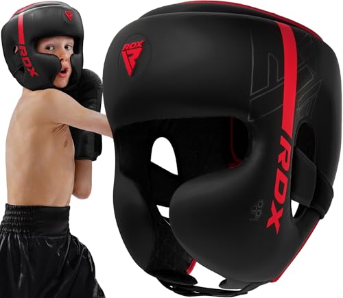 RDX Kinder Boxen Kopfschutz für Kickboxen, Kampfsport, MMA Training, Maya Hide Leder Kara Sparring Thaiboxen Kopfschützer, Boxhelm Krav MAGA Muay Thai, Karate und Taekwondo Fitnessstudio Headgear RDX Kinder Boxen Kopfschutz für Kickboxen, Kampfsport, MMA Training, Maya Hide Leder Kara Sparring Thaiboxen Kopfschützer, Boxhelm Krav MAGA Muay Thai, Karate und Taekwondo Fitnessstudio Headgear von RDX