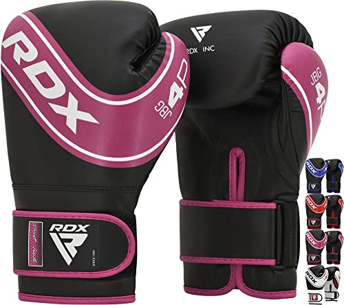 RDX Kinder Boxhandschuhe 6oz 4oz Junior Training Pratzen, Maya Hide Leder Belüftete Handfläche, Muay Thai Sparring MMA Kickboxing Kämpfen, Sandsack Speed Ball Boxpratzen Sandsackarbeit, Kinderspiele von RDX