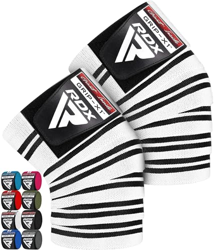 RDX Kniebandagen Krafttraining Fitness, Genehmigt IPL USPA, 200CM Lang Elastisch Knee Wraps Paar Mit Klettverschluss, Kreuzheben Bodybuilding Gewichtheben Kraftsport Powerlifting, Damen Männer RDX Kniebandagen Krafttraining Fitness, Genehmigt IPL USPA, 200CM Lang Elastisch Knee Wraps Paar Mit Klettverschluss, Kreuzheben Bodybuilding Gewichtheben Kraftsport Powerlifting, Damen Männer von RDX