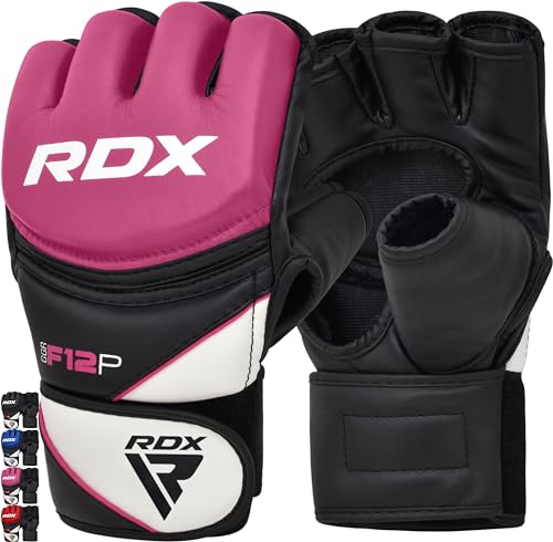 RDX Profi MMA Handschuhe Grappling Sparring Training, Maya Hide Leder, Kickboxen Kampfsport Gepolstert Gloves, Muay Thai Boxsack Sandsack Pratzen Boxen Punchinghandschuhe, Herren Damen Martial Arts von RDX