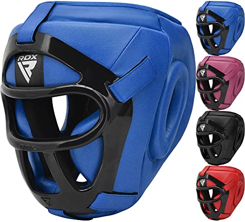 RDX Kopfschutz Boxen Gitter, Maya Hide Leder, MMA Kickboxen Kampfsport Thaiboxen Gesichtsschutz, Boxhelm Nasenschutz Muay Thai Taekwondo, Kopfschützer Training Head Guard Boxing Sparring Manner Damen RDX Kopfschutz Boxen Gitter, Maya Hide Leder, MMA Kickboxen Kampfsport Thaiboxen Gesichtsschutz, Boxhelm Nasenschutz Muay Thai Taekwondo, Kopfschützer Training Head Guard Boxing Sparring Manner Damen von RDX