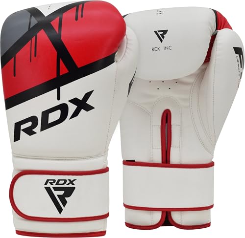 RDX Maya Leder Handschuhe Boxen Boxsack Sparring Training Handschuhe Muay Thai Kick Boxing, rot, 10oz RDX Maya Leder Handschuhe Boxen Boxsack Sparring Training Handschuhe Muay Thai Kick Boxing, rot, 10oz von RDX
