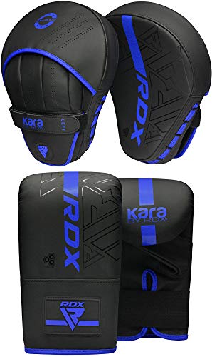 RDX Pratzen und Boxhandschuhe Set, Kampfsport Handpratzen Boxsack Handschuhe, Kickboxen Muay Thai Boxpratzen Mitts, MMA Training Boxen Pads, Sparring Punchinghandschuhe Boxpads (MEHRWEG) von RDX