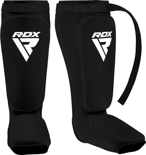 RDX Schienbeinschoner Kickboxen, Schienbeinschützer Thaiboxen Kampfsport Muay Thai MMA Spannschützer, Schienbeinschutz Polster Shin Guard Sparring, Herren Damen Fußschutz Kick Boxing Ausrüstung von RDX