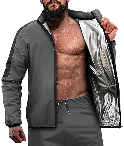 RDX Schwitzanzug Zum Abnehmen, Saunaanzug REACH OEKO TEX 100 ZERTIFIZIERT, Sauna Suit Fitnessanzug Sweatsuit Sportanzug Trainingsanzug Sweatanzug Thermo MMA Boxen Gym Sport Fitness Laufen Herren Damen RDX Schwitzanzug Zum Abnehmen, Saunaanzug REACH OEKO TEX 100 ZERTIFIZIERT, Sauna Suit Fitnessanzug Sweatsuit Sportanzug Trainingsanzug Sweatanzug Thermo MMA Boxen Gym Sport Fitness Laufen Herren Damen von RDX