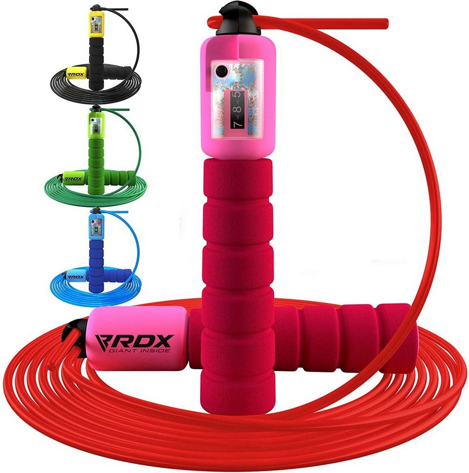 RDX Springseil RDX Kinder-Springseil mit digitalem Zähler Skipping Fitness Jump Rope von RDX