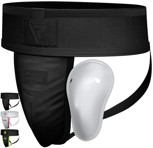 RDX Tiefschutz Herren Boxen Kampfsport, Suspensorium Manner Jockstrap Unterhosen Hodenschutz Kickboxen MMA Muay Thai, Groin Guard Cup Men Protection, Tiefenschutz Karate Zubehör von RDX