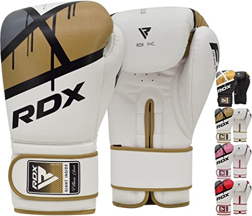 RDX Training Boxhandschuhe Kunstleder Sparring Kickbox Handschuhe Muay thai Sandsackhandschuhe, Color: Gold, GR: 8 oz RDX Training Boxhandschuhe Kunstleder Sparring Kickbox Handschuhe Muay thai Sandsackhandschuhe, Color: Gold, GR: 8 oz von RDX