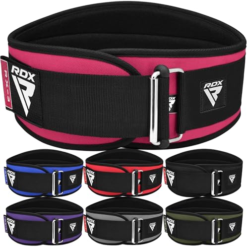 RDX 6.5” Gewichthebergürtel, Auto-Lock Trainingsgürtel, Krafttraining Powerlifting Fitness Bodybuilding Gürtel, Gewichtheben Gepolstert Gym Weight Lifting Belt, Damen Kreuzheben Wokout von RDX