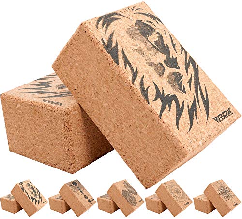 RDX Yoga Cork Block Set, High Density Eva Schaumstoff Rutschfester Blöcke, Leichtes Yogaklotz für Körperbalance Kraftflexibilität Pilates Fitness Unterstützung Heim-Fitnessgeräte 22.5 x14.5x10.2CM RDX Yoga Cork Block Set, High Density Eva Schaumstoff Rutschfester Blöcke, Leichtes Yogaklotz für Körperbalance Kraftflexibilität Pilates Fitness Unterstützung Heim-Fitnessgeräte 22.5 x14.5x10.2CM von RDX