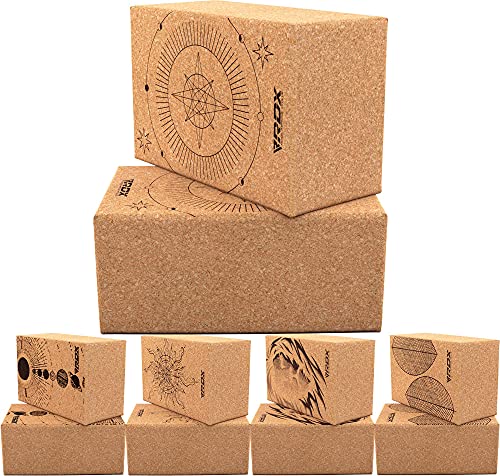 RDX Yoga Cork Block Set, High Density Eva Schaumstoff Rutschfester Blöcke, Leichtes Yogaklotz für Körperbalance Kraftflexibilität Pilates Fitness Unterstützung Heim-Fitnessgeräte 22.5 x14.5x10.2CM RDX Yoga Cork Block Set, High Density Eva Schaumstoff Rutschfester Blöcke, Leichtes Yogaklotz für Körperbalance Kraftflexibilität Pilates Fitness Unterstützung Heim-Fitnessgeräte 22.5 x14.5x10.2CM von RDX