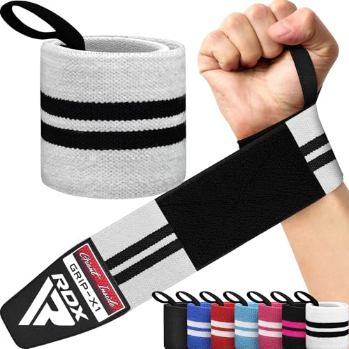 RDX Handgelenk Bandagen Fitness Kraftsport, Genehmigt IPL USPA, 45cm Gym Bandage Wrist Wraps Straps, Handgelenkstütze Handgelenksbandagen Krafttraining Weightlifting Zubehör Herren Damen Zughilfen RDX Handgelenk Bandagen Fitness Kraftsport, Genehmigt IPL USPA, 45cm Gym Bandage Wrist Wraps Straps, Handgelenkstütze Handgelenksbandagen Krafttraining Weightlifting Zubehör Herren Damen Zughilfen von RDX